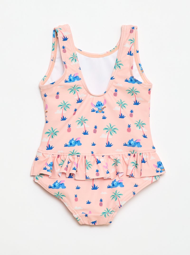 Maillot de bain 'Disney' 1 pièce avec volants Orange - Kiabi