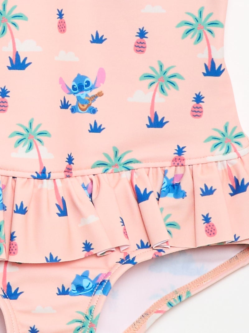 Maillot de bain 'Disney' 1 pièce avec volants Orange - Kiabi