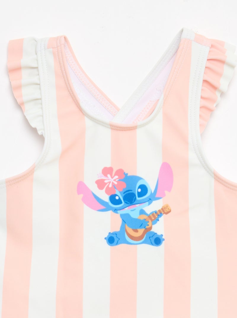 Maillot de bain 'Disney' 'Stitch' à rayure Orange - Kiabi