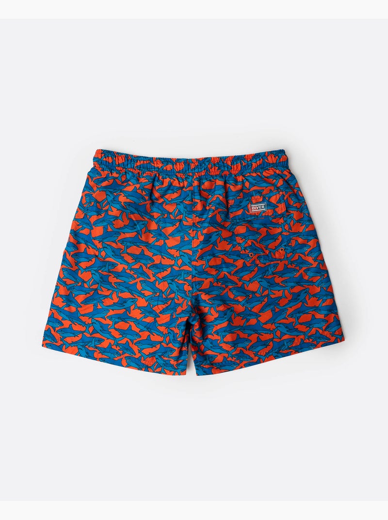 Maillot de bain DIVER Sharks pour homme Orange - Kiabi