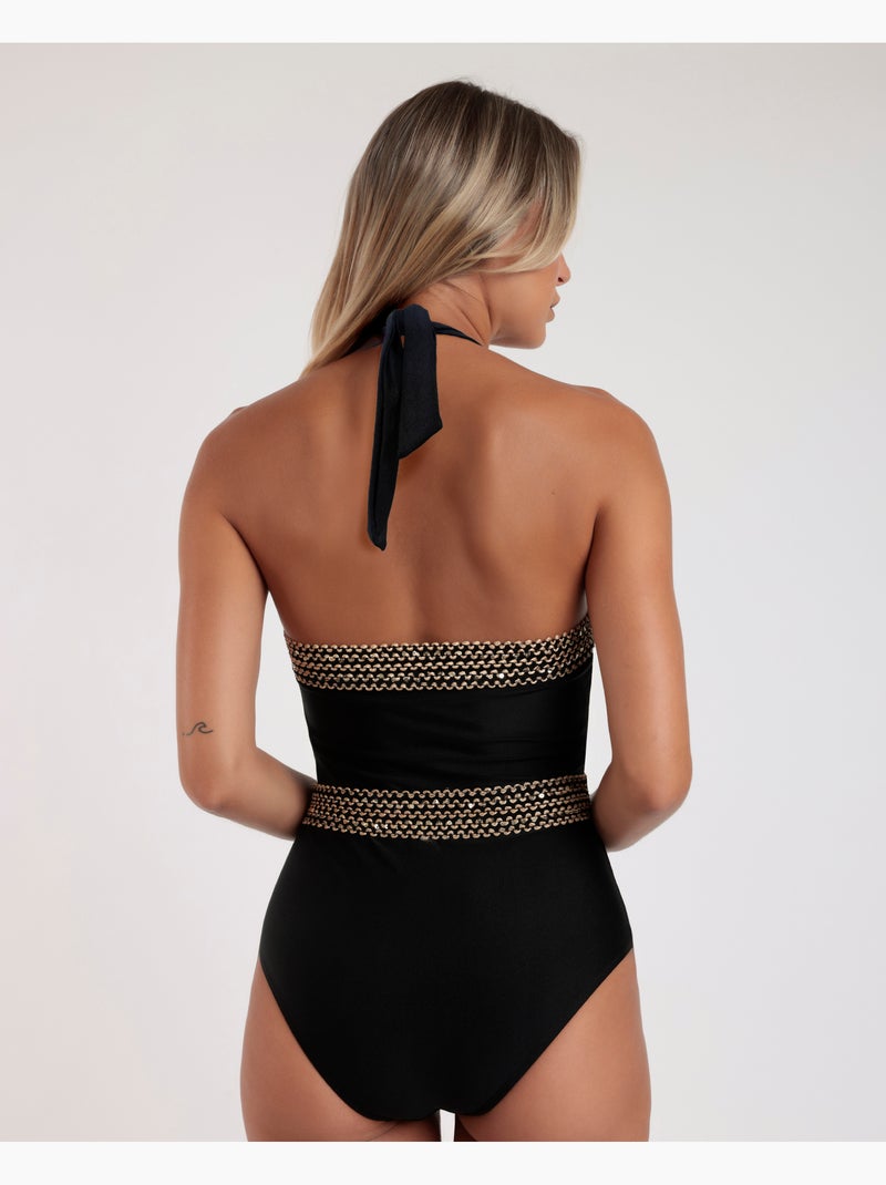 Maillot de bain dos nu de luxe ADMAS pour femme Noir - Kiabi