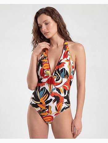 Maillot de bain dos nu multicolore ADMAS Paradise pour femmes