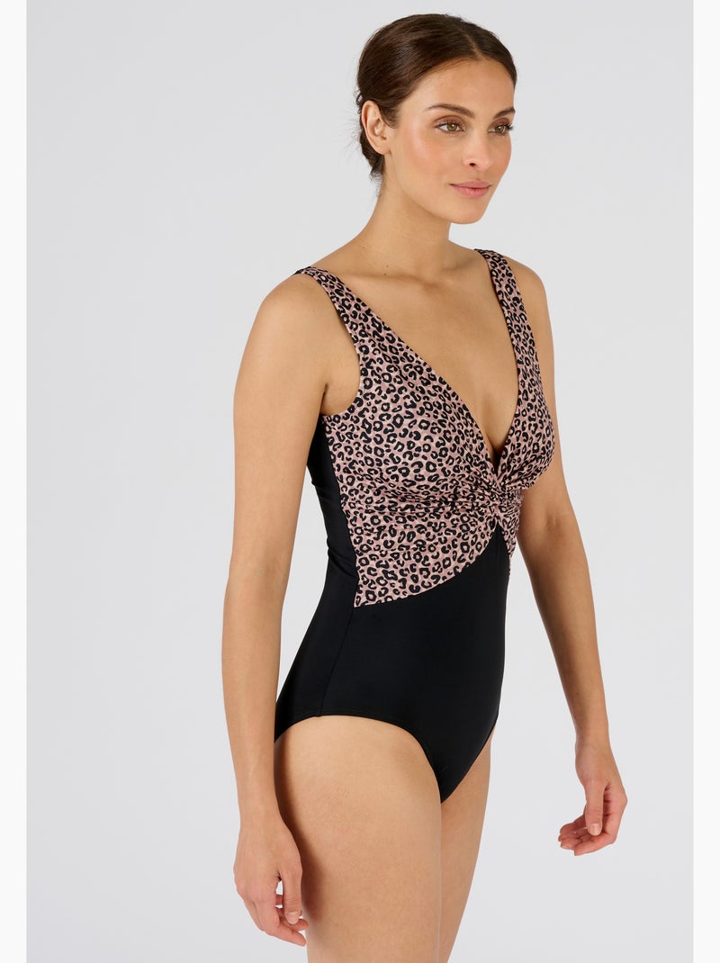 Maillot de bain drapé Perfect Fit by Damart. - Damart Noir - Kiabi