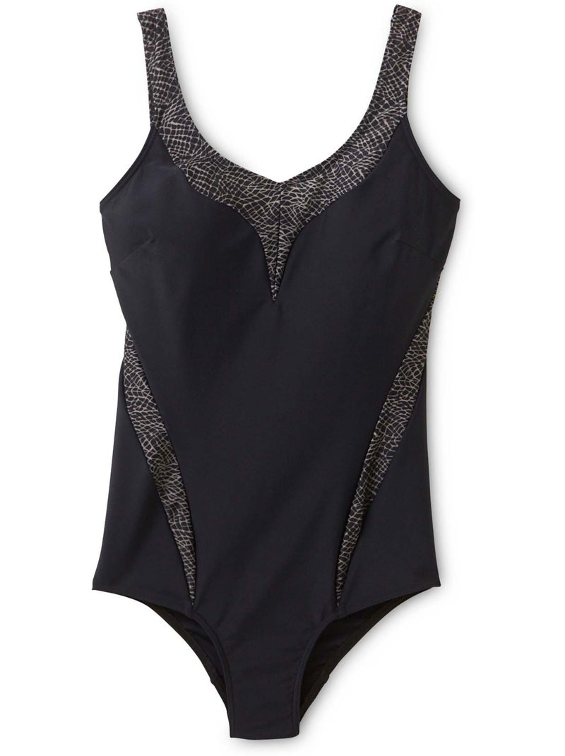 Maillot de bain effet amincissant - DAXON Noir Marron - Kiabi
