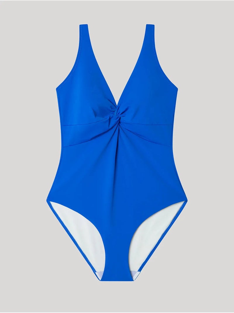 Maillot de bain effet contrôle sans armature Bleu marine - Kiabi