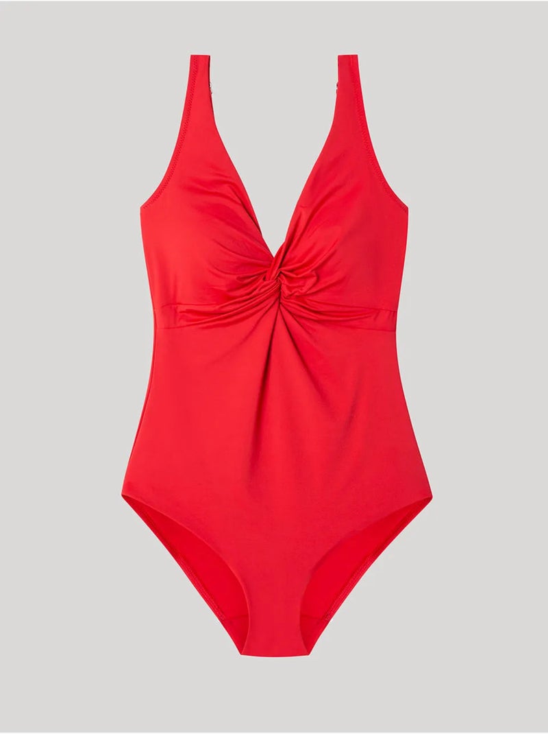 Maillot de bain effet contrôle sans armature Rouge - Kiabi