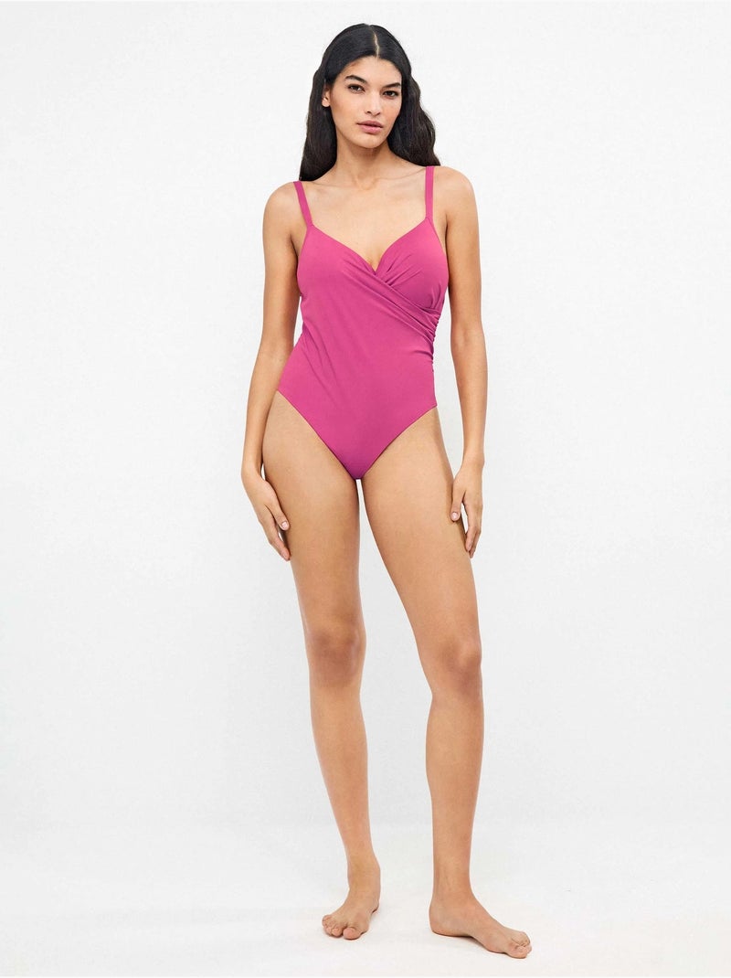 Maillot de bain effet contrôle Violet - Kiabi