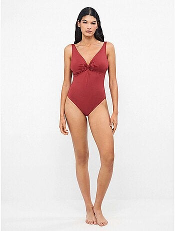 Maillot de bain effet sculptant sans armature