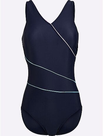 Maillot de bain encolure en V avec bonnets et passepoil contrasté - Bonnet C - Witt