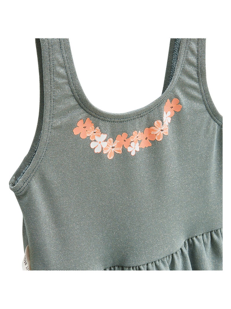 Maillot de bain enfant 1 pièce Fleur Vert - Kiabi