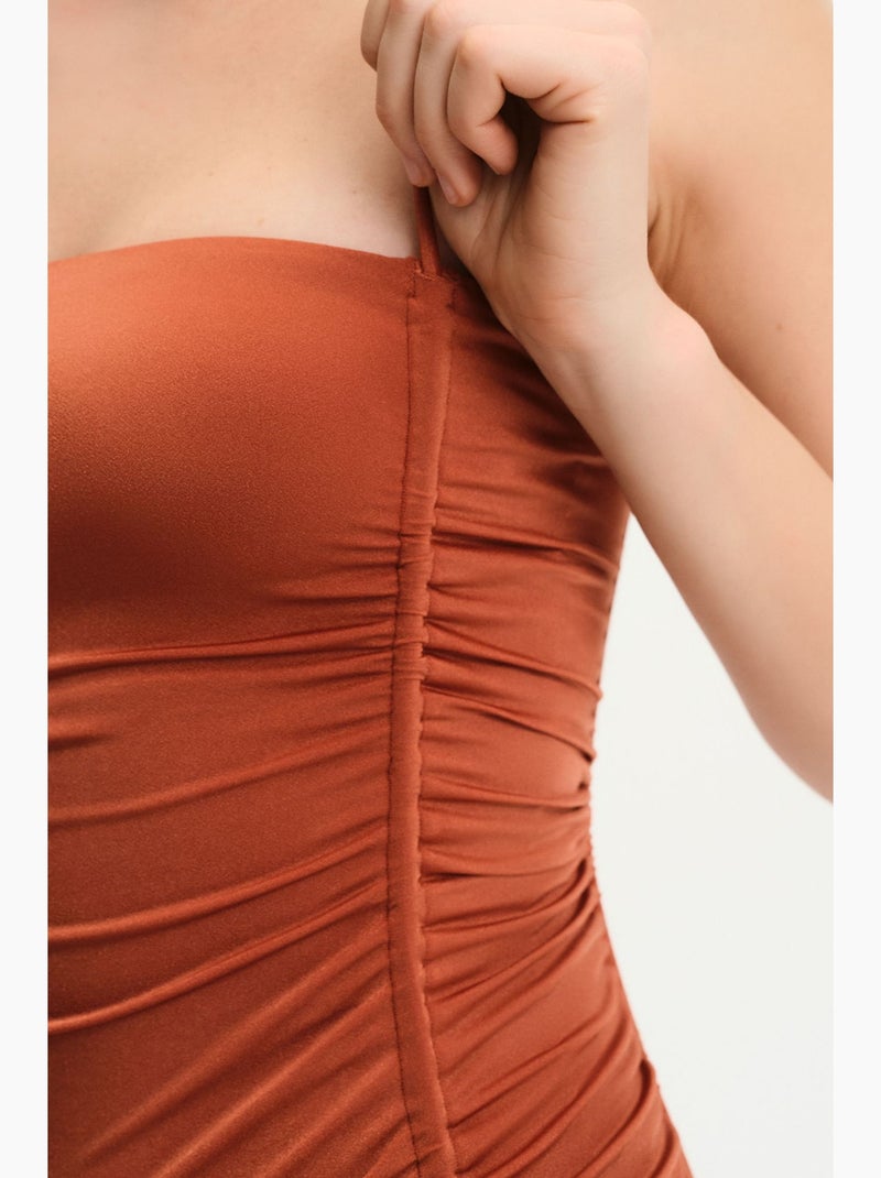 Maillot de bain eva scintillant femme penti Terracotta - Kiabi