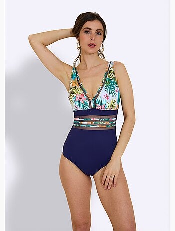 Maillot de bain exotique et uni, 1 pièce - AFIBEL
