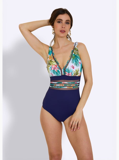 Maillot de bain exotique et uni, 1 pièce - AFIBEL - Kiabi Maillot de bain exotique et uni, 1 pièce - AFIBEL - Kiabi