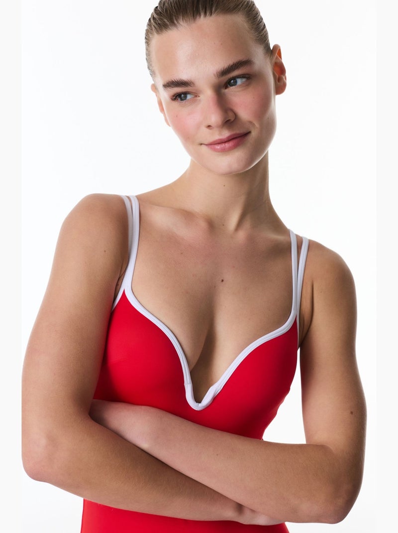 Maillot de bain femme beluga push penti Rouge - Kiabi
