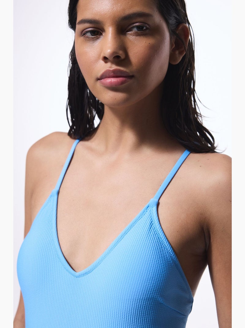Maillot de bain femme bubble penti Bleu ciel - Kiabi