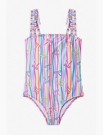 Maillot de bain fille à motif ribbon kurdela penti