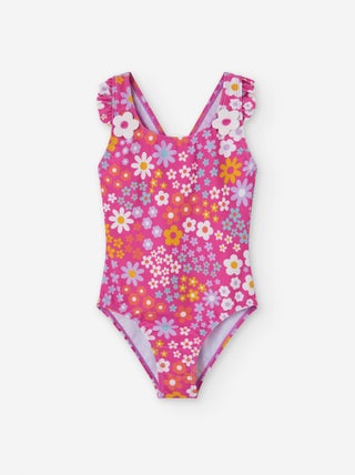 Maillot de Bain Floral avec Fleurs 3D