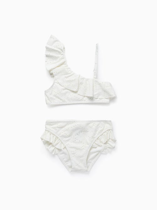 Maillot de bain Floral avec Volants et Broderies - Kiabi