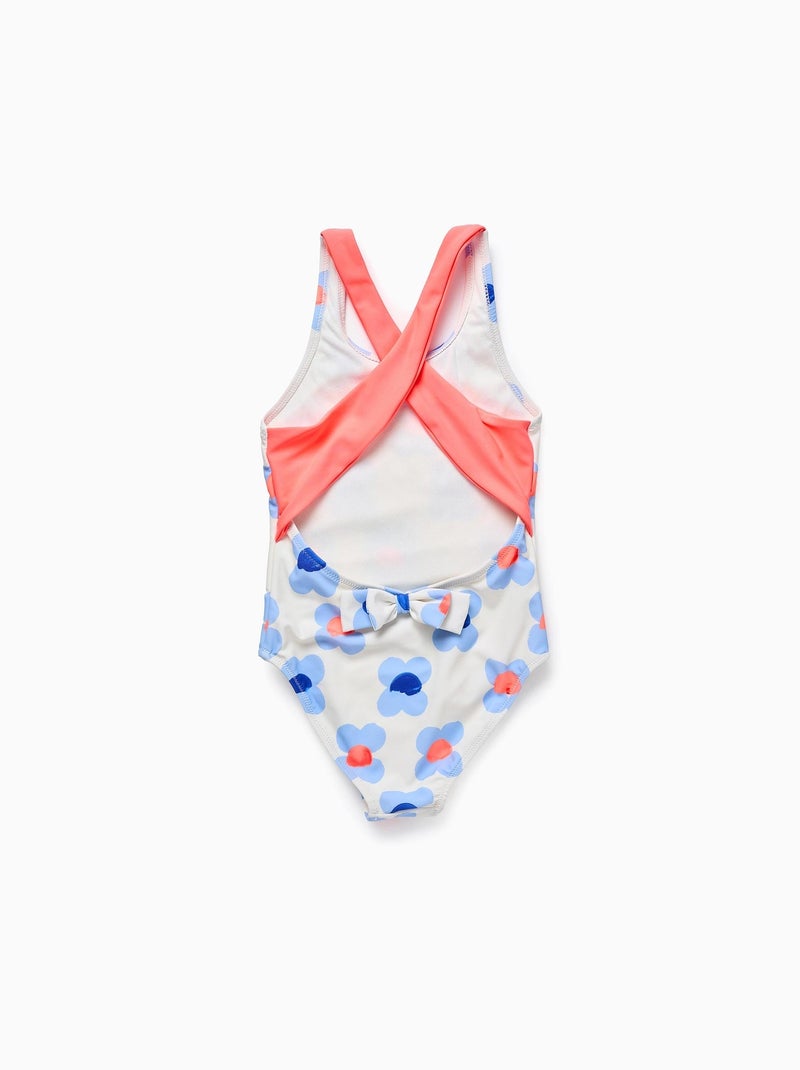 Maillot de Bain Floral Blanc - Kiabi
