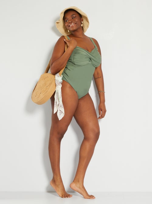 Maillot de bain froncé 1 pièce - Kiabi