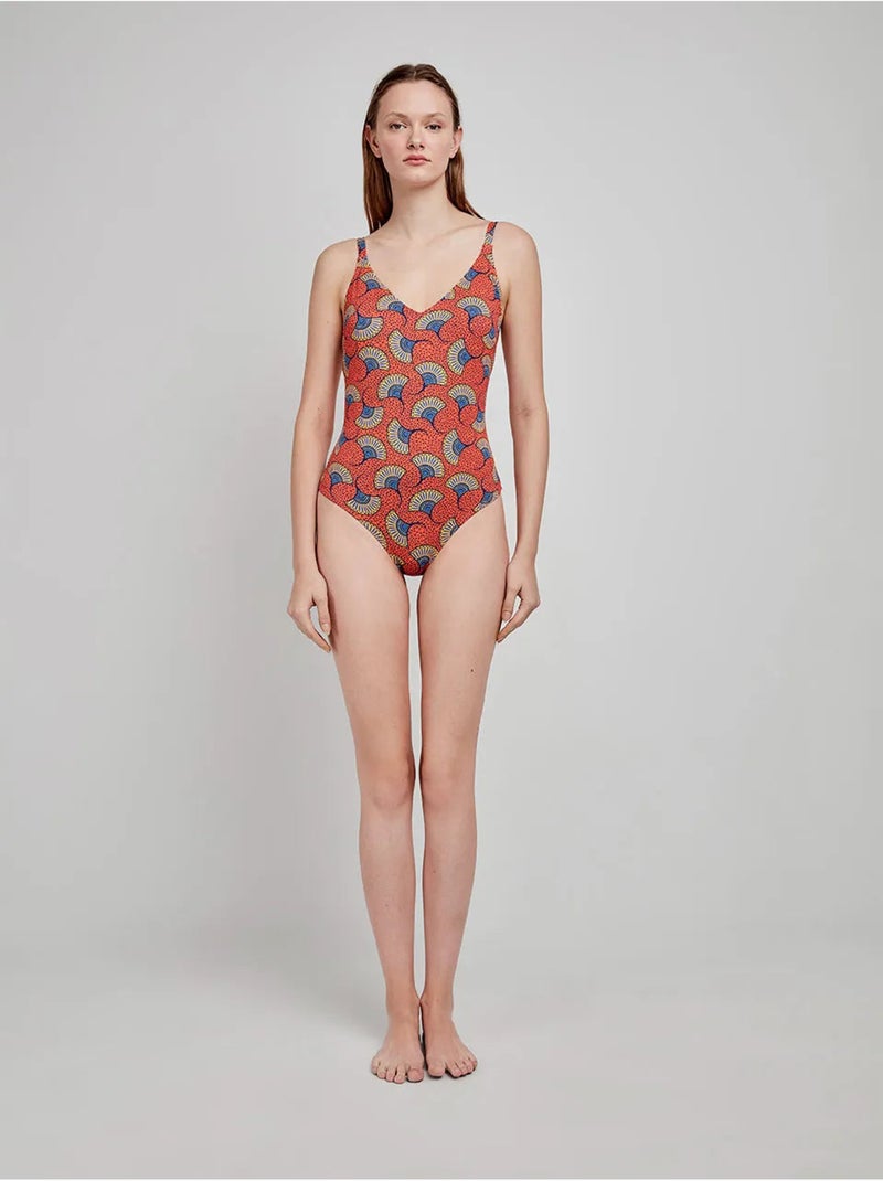 Maillot de bain grande taille imprimé tribal Multicolore - Kiabi