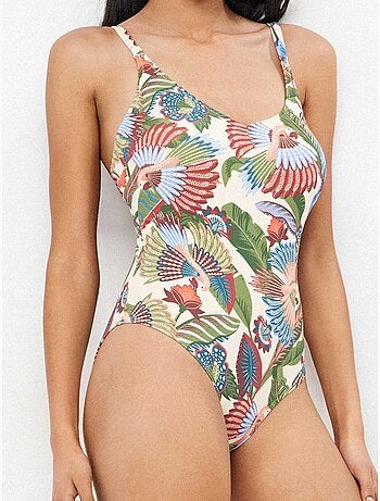 Maillot de bain grande taille imprimé tribal