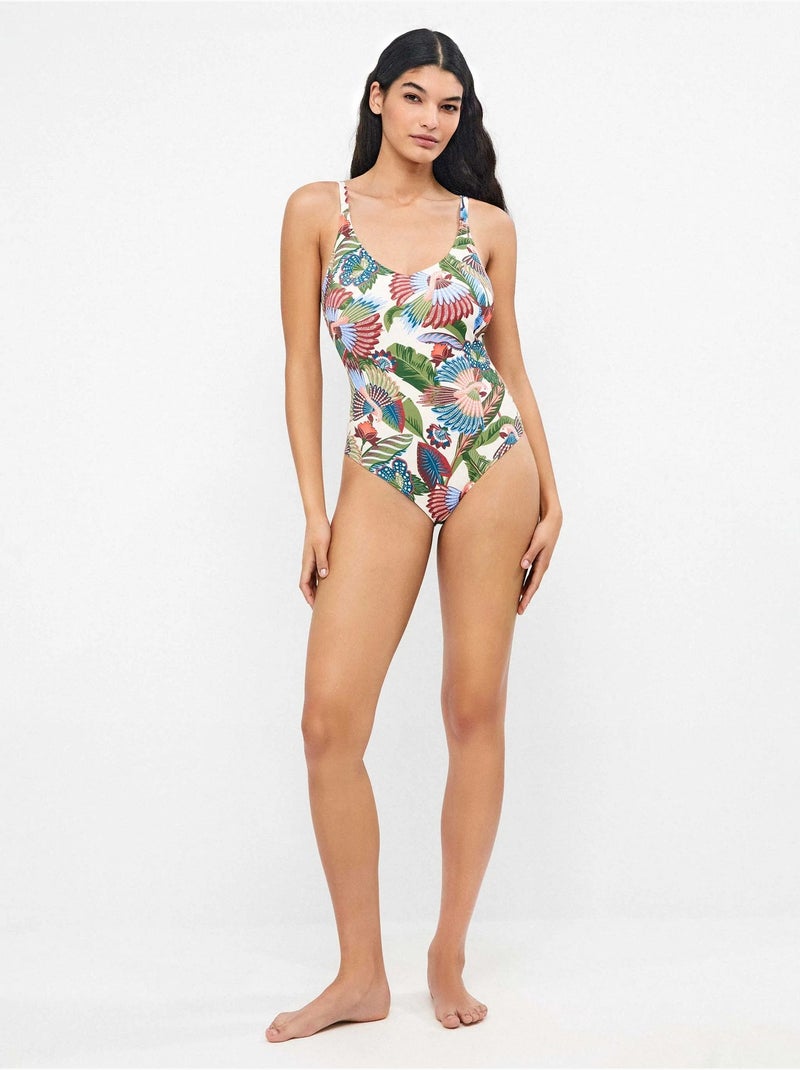 Maillot de bain grande taille imprimé tribal Multicolore - Kiabi