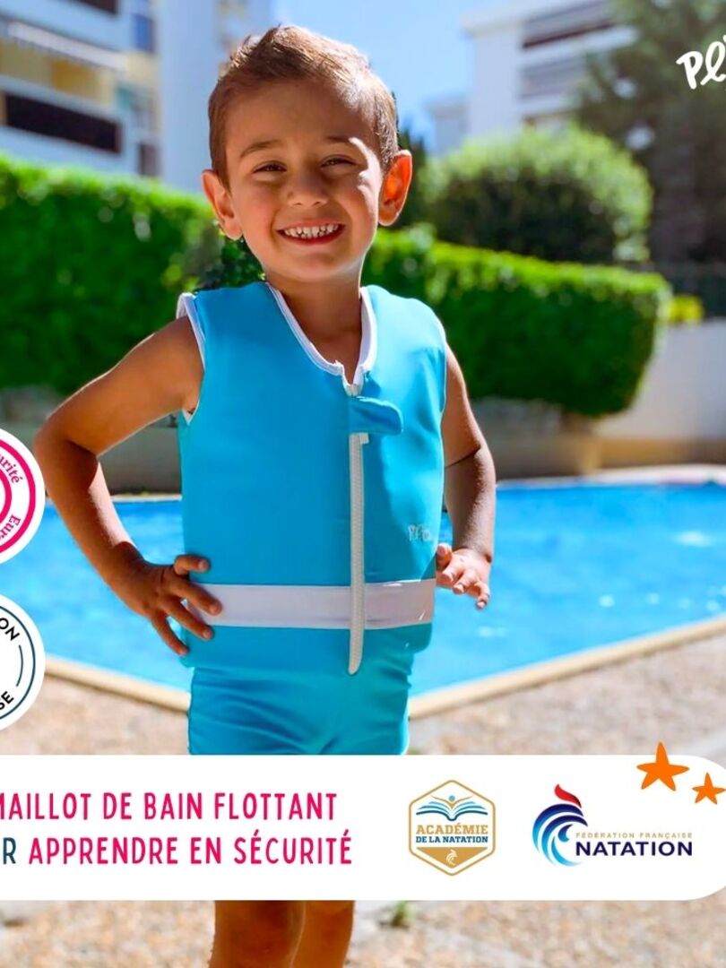 Maillot de Bain Gaspard Enfant avec Flotteurs - Accessoire de Natation  Garçon - Bleu - Kiabi - 40.19€