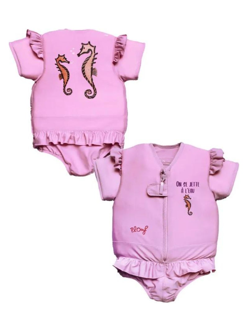 Maillot de Bain Hippocampe avec Flotteurs - Accessoire de Natation Fille Parme - Kiabi