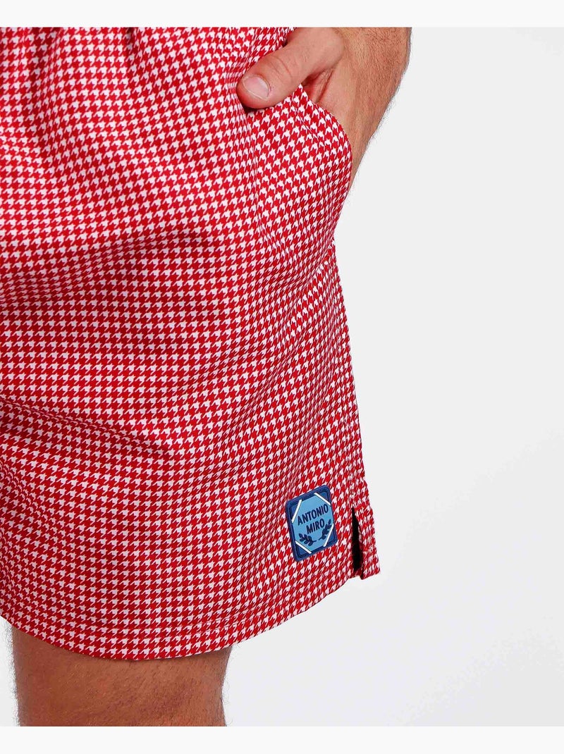 Maillot de bain homme ANTONIO MIRO Blocks Rouge - Kiabi