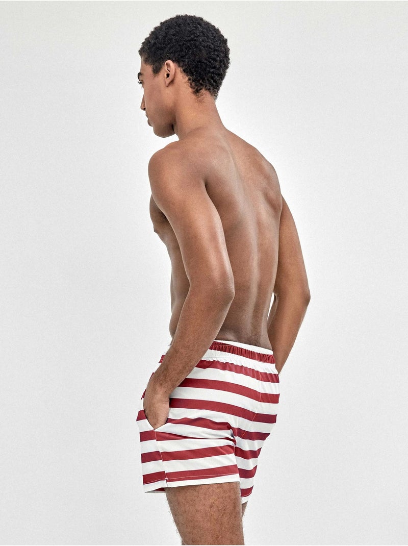 Maillot de bain homme imprimé marin Marron - Kiabi