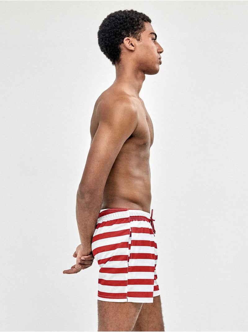 Maillot de bain homme imprimé marin Marron - Kiabi