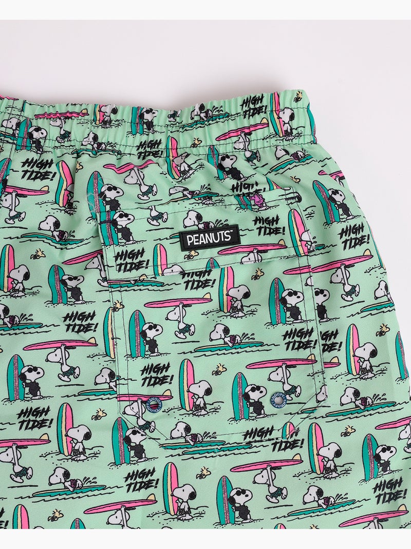 Maillot de bain homme Snoopy High Tide de PEANUTS Vert - Kiabi