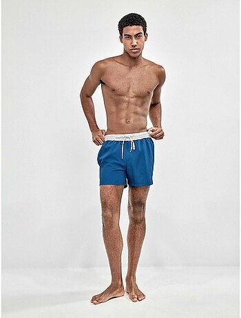 Maillot de bain homme uni bleu