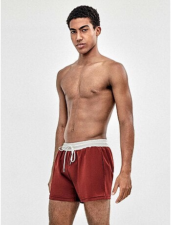 Maillot de bain homme uni bleu