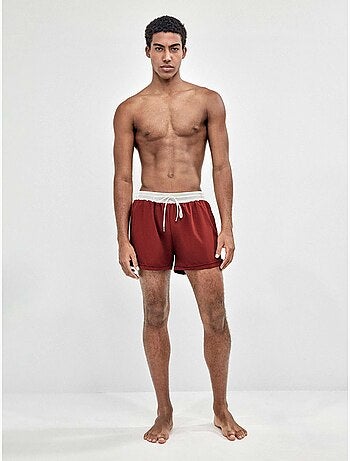Maillot de bain homme uni bleu