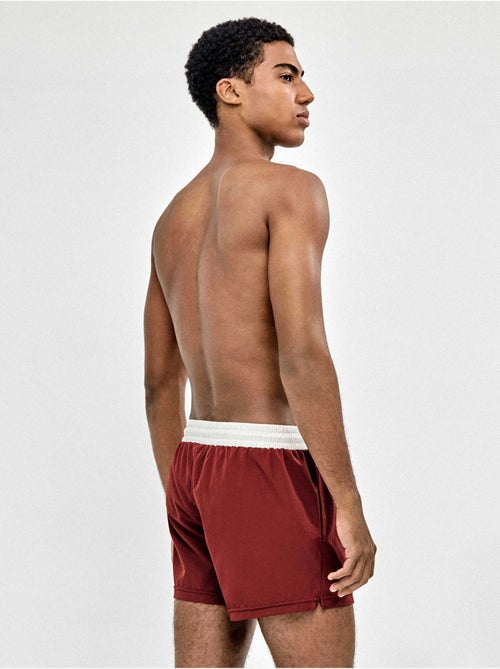 Maillot de bain homme uni bleu - Kiabi
