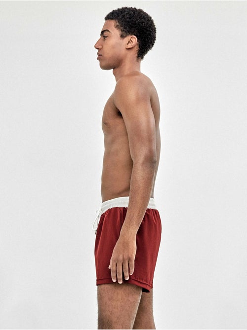 Maillot de bain homme uni bleu - Kiabi