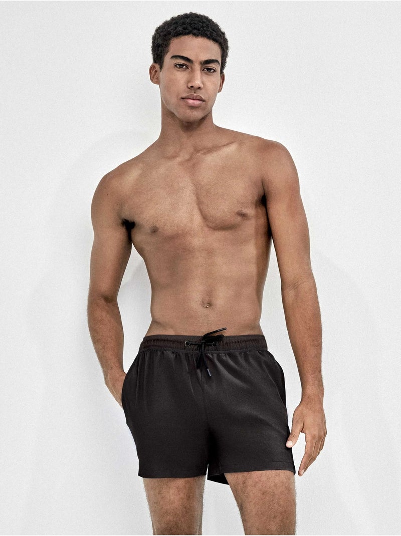 Maillot de bain homme uni noir Noir - Kiabi