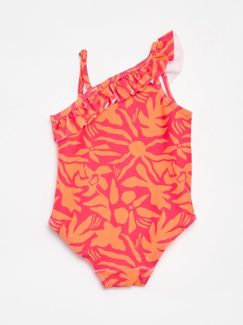 Maillot de bain imprimé one shoulder - Kiabi