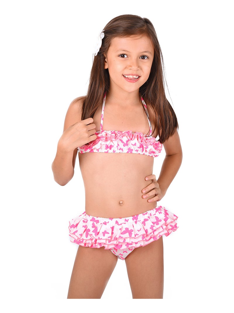 Maillot de Bain    Imprimé Papillon  SWAN - La Faute à Voltaire Rose fushia - Kiabi