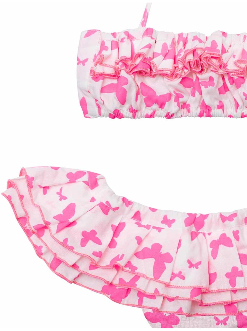Maillot de Bain    Imprimé Papillon  SWAN - La Faute à Voltaire Rose fushia - Kiabi