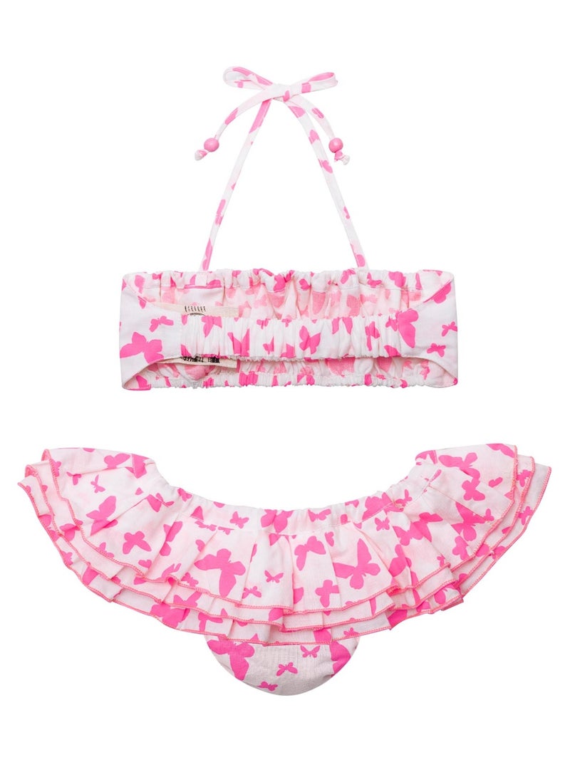 Maillot de Bain    Imprimé Papillon  SWAN - La Faute à Voltaire Rose fushia - Kiabi