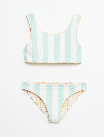 Maillot de bain imprimé réversible - 2 pièces