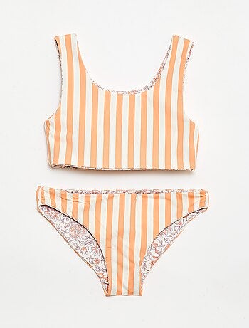 Maillot de bain imprimé réversible - 2 pièces