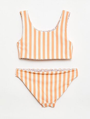 Maillot de bain imprimé réversible - 2 pièces