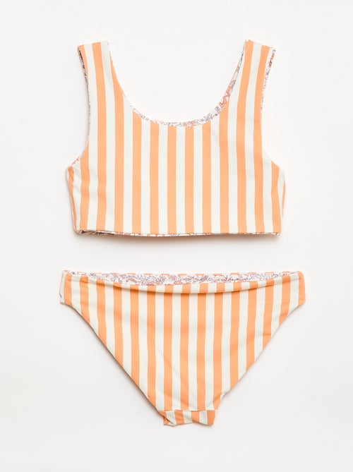 Maillot de bain imprimé réversible - 2 pièces - Kiabi