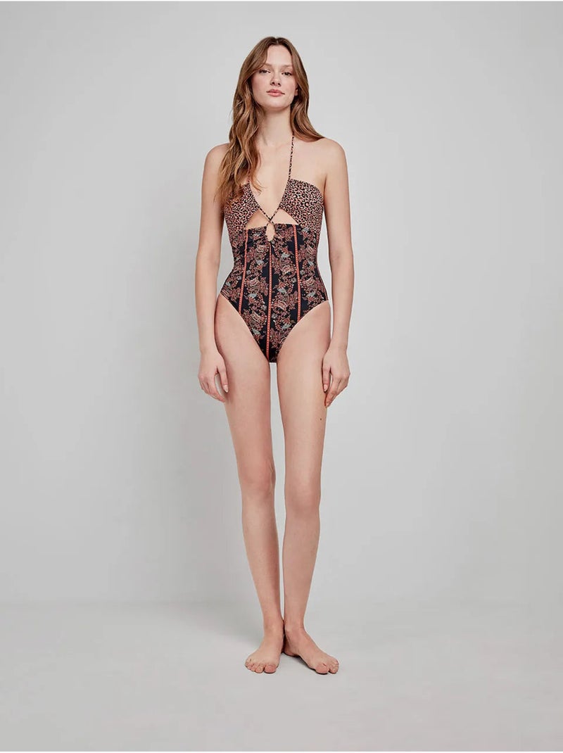 Maillot de bain imprimé sans armature Multicolore - Kiabi