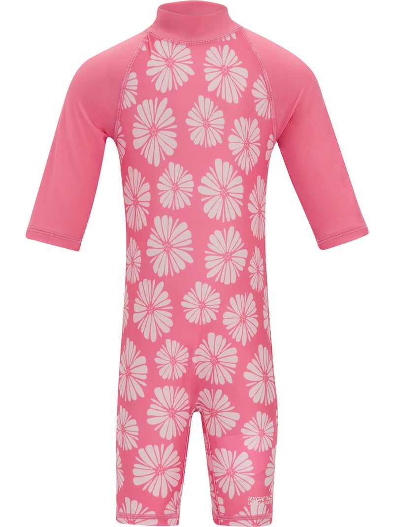 Maillot de bain long anti-irritation motif/style imprimé floral - regatta Rose fushia - Kiabi