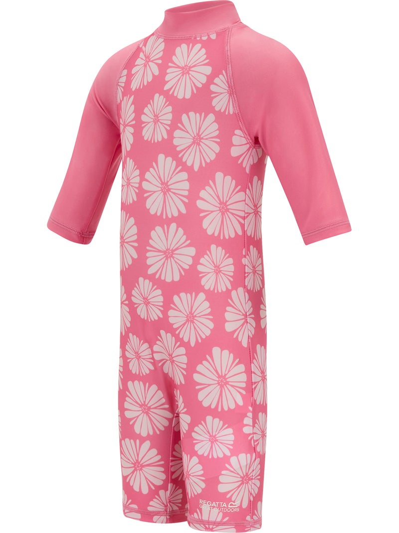 Maillot de bain long anti-irritation motif/style imprimé floral - regatta Rose fushia - Kiabi